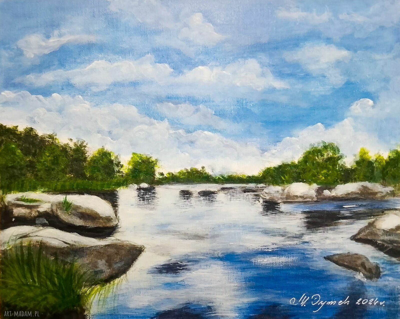 Dyptyk „Błękitne Przebudzenie” - wyprzedaż 2x 24x30 cm