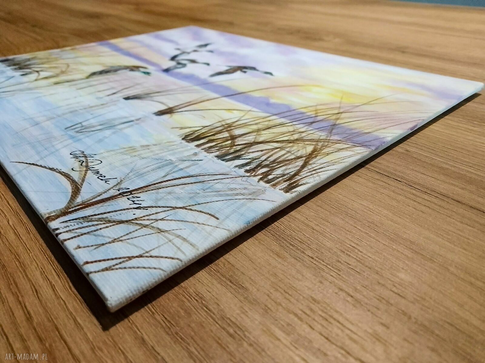 Dyptyk 'Wolność i bezkres' - 2 obrazy ręcznie malowane akrylem 2x24x30 cm