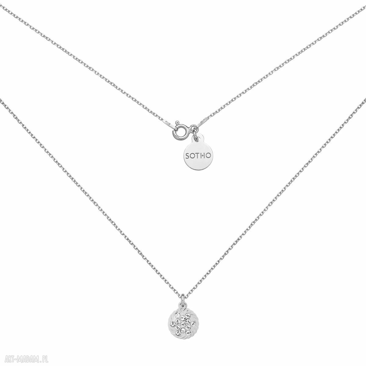 Srebrny naszyjnik z zawieszką Swarovski - delikatny blask na co dzień