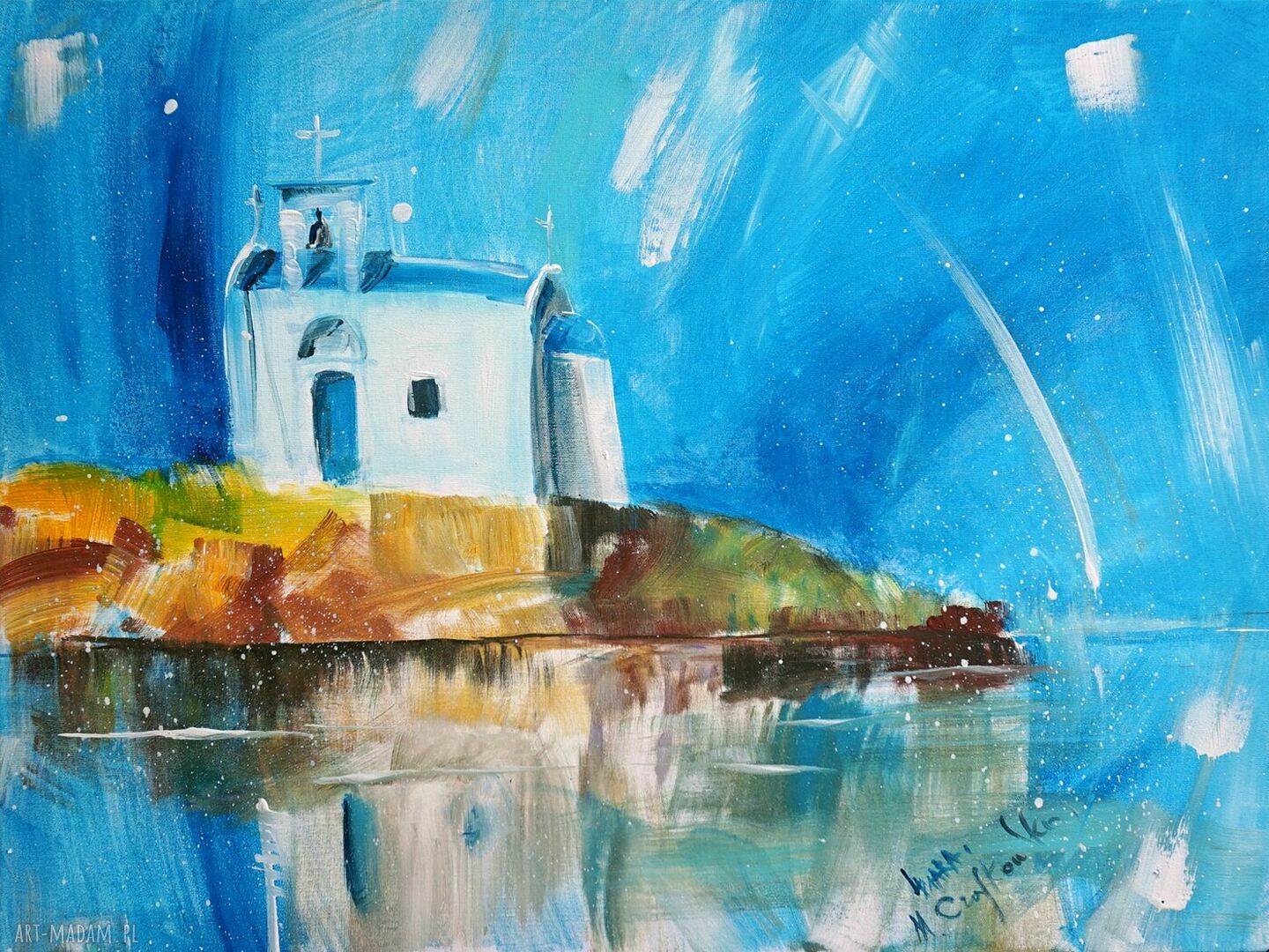 Wyspa Afentis Christes Creta - obraz Giclee na płótnie Canvas