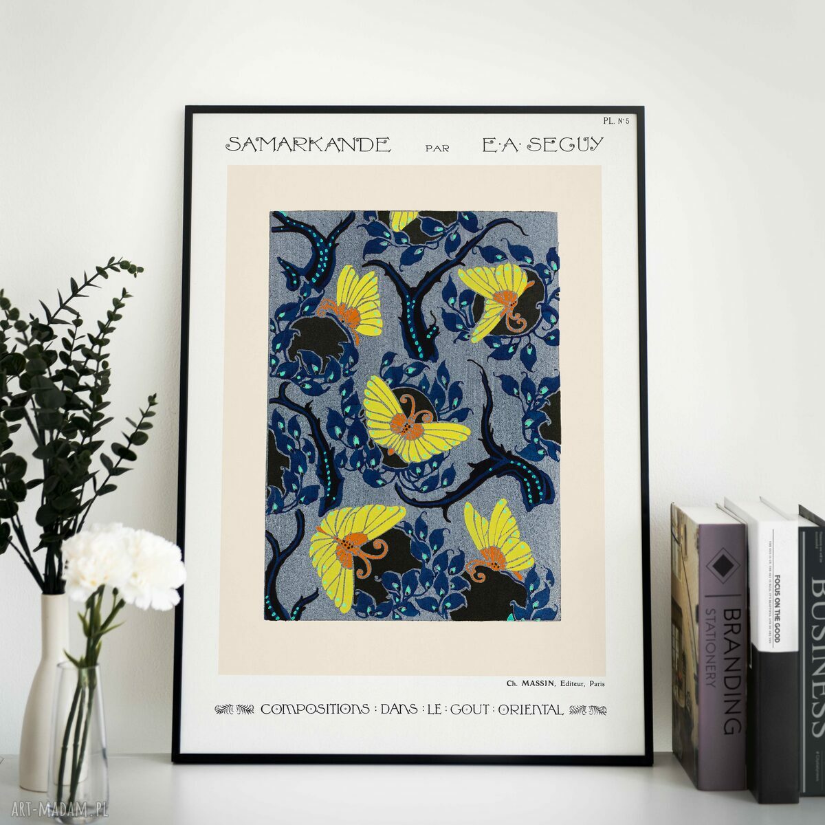 Plakat wystawowy w stylu retro - motyw orientalny 50x70 cm