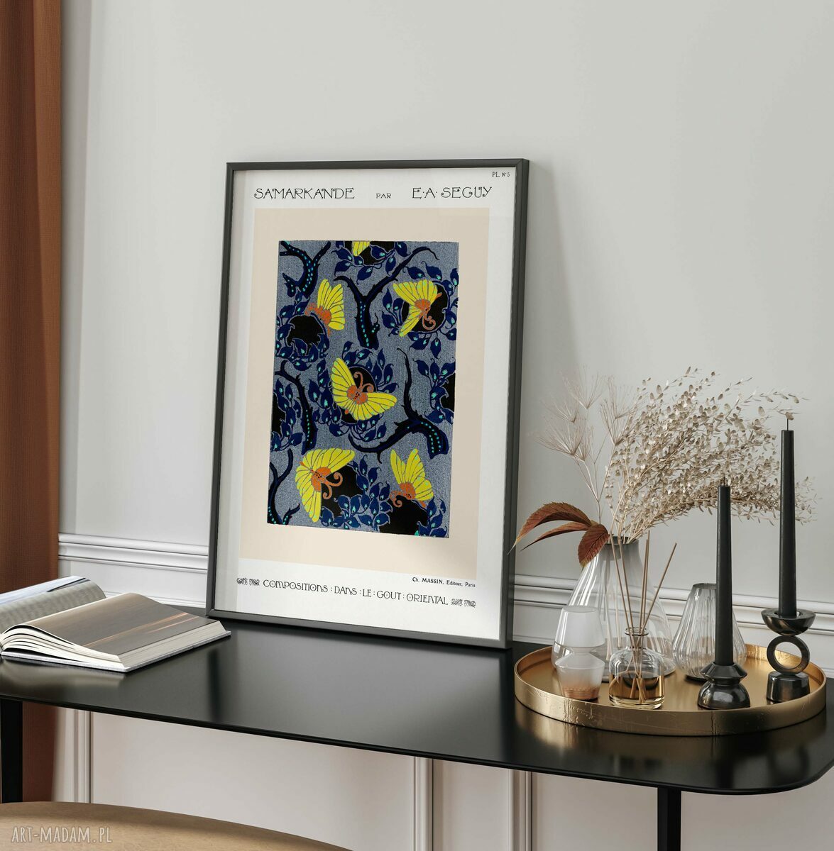 Plakat wystawowy - wzory retro 40x50 cm z orientalnym motywem vintage