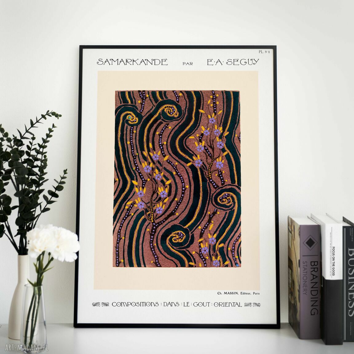 Plakat wystawowy w stylu retro 61x91 cm - orientalny motyw vintage (bez ram)