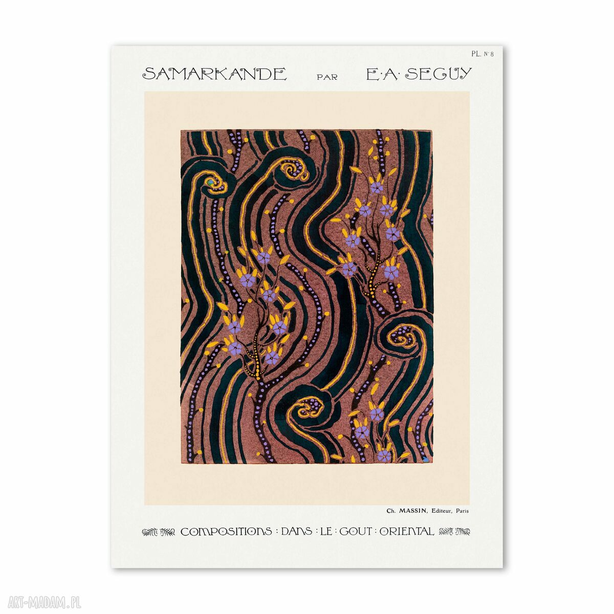 Plakat wystawowy retro Art Deco 40x50 cm - orientalny motyw (8 -2-0026)