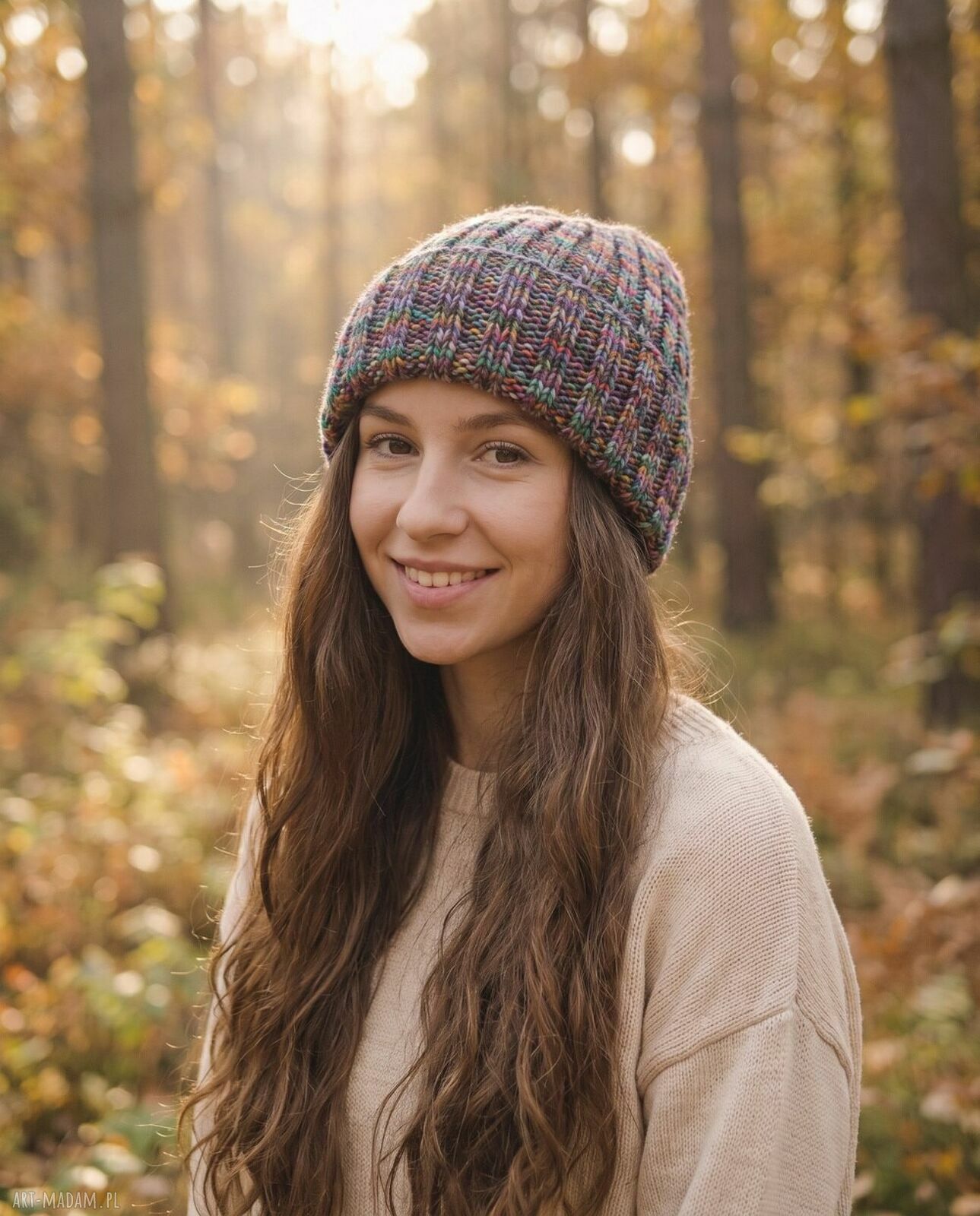 Podgląd projektu damskiej czapki handmade na zamówienie