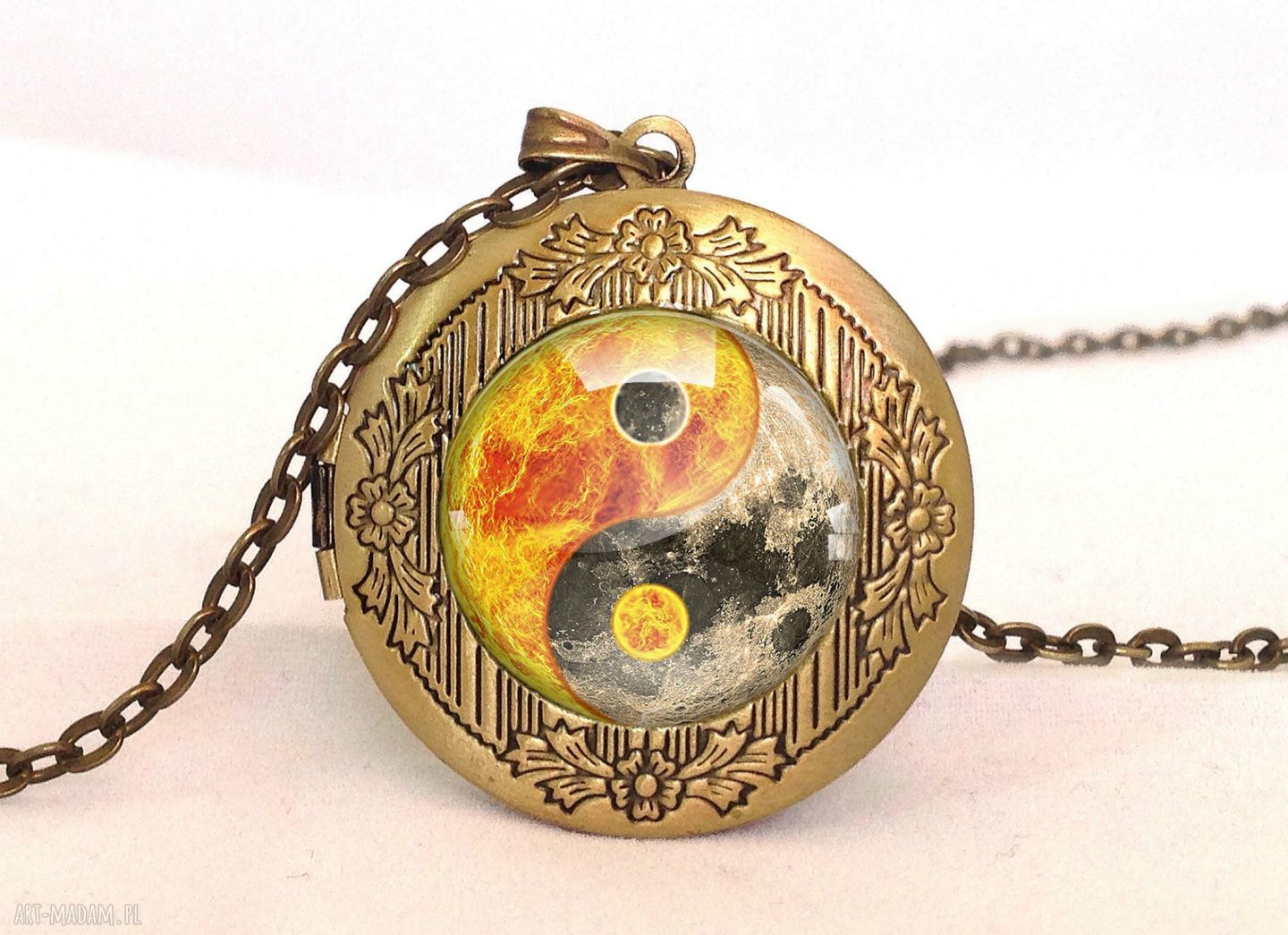 kolczyki: Yin yang Kolczyki wkrętki HandMade