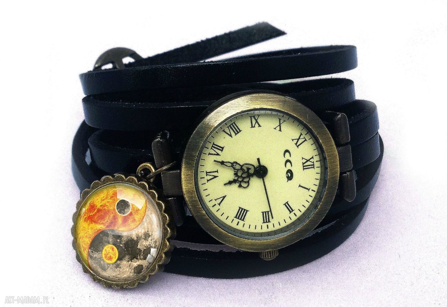 kolczyki: Yin yang Kolczyki wkrętki HandMade