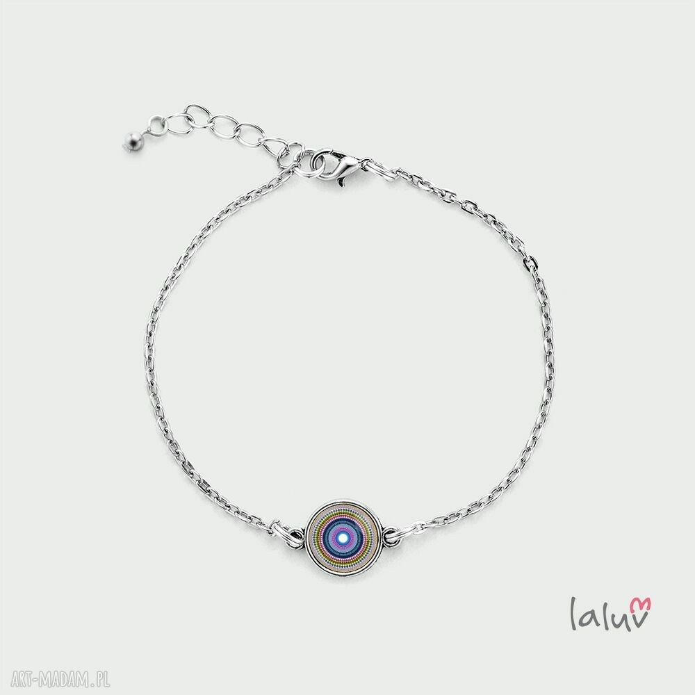 Mini bransoletka LOVE MANDALA Yin-Yang - harmonia w fioletowej odsłonie