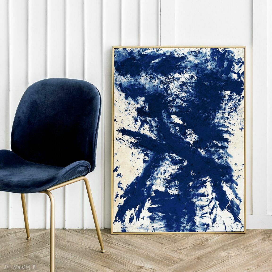 Yves Klein Abstrakcja - plakat 30x40 cm (biało-niebieski)