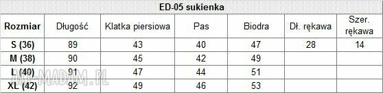 Niebieska sukienka z falbaną i kokardą - na co dzień (Ella Dora, rozmiar 36)