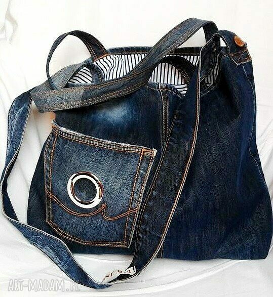 Torba z Granatowego Jeansu