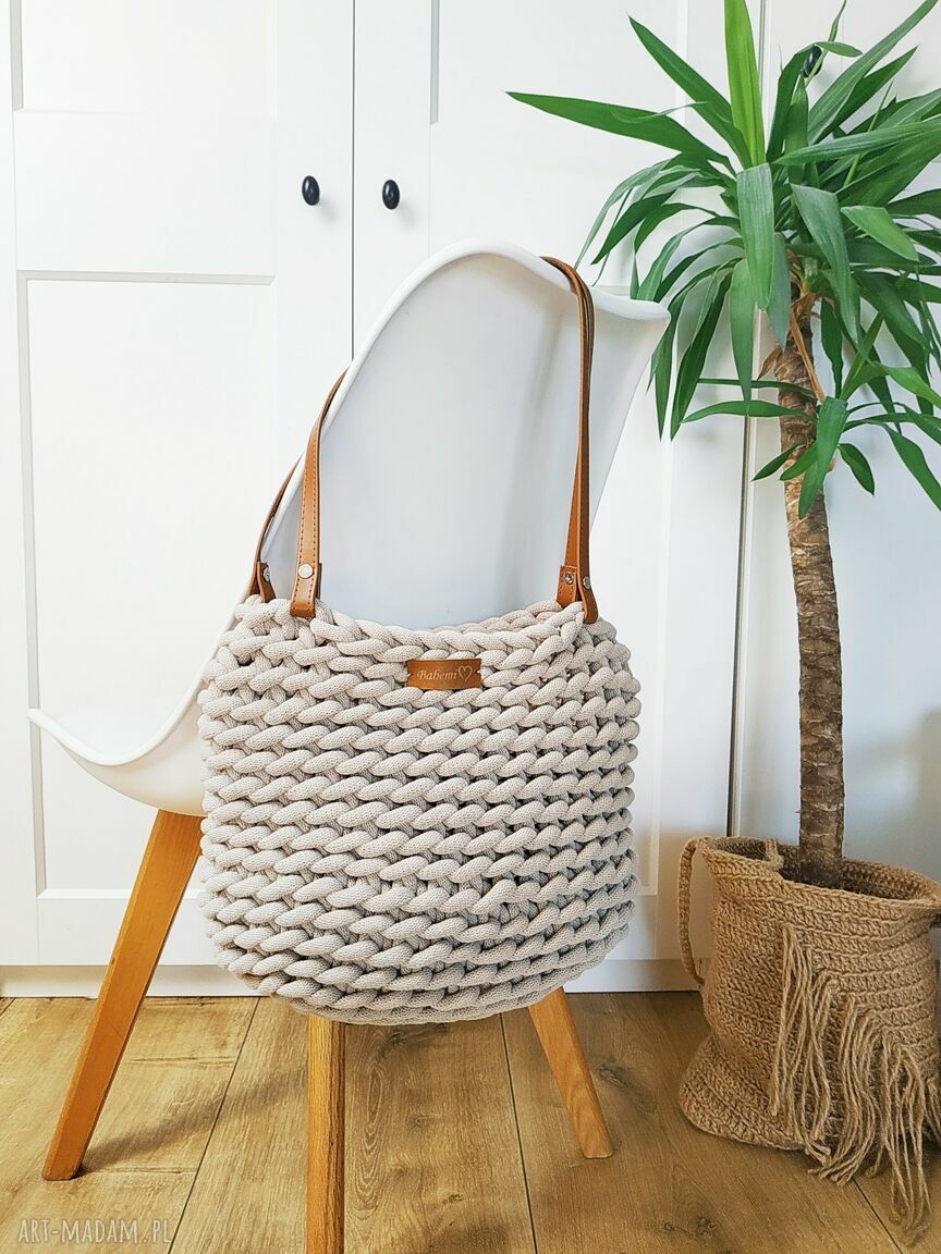 Ręcznie robiona torba Boho Weave Bag 35 cm na ramię