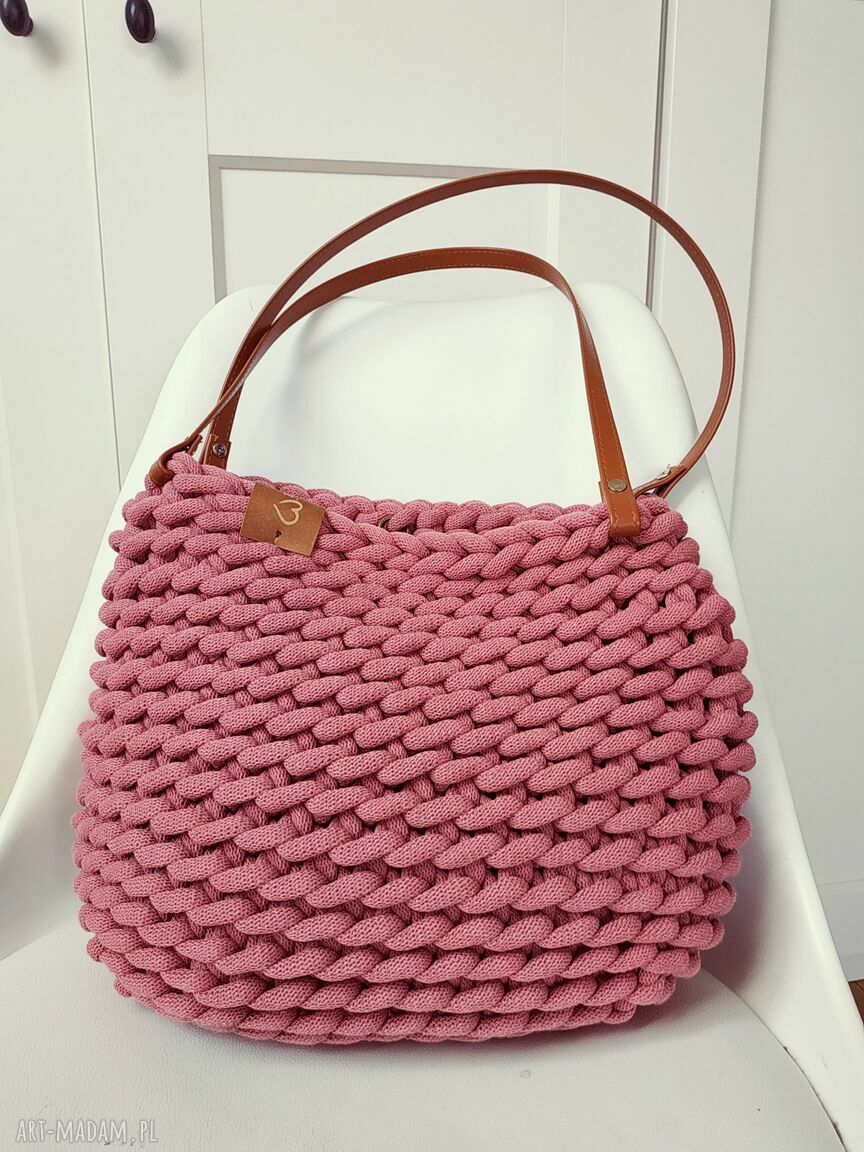 Torba worek z grubego sznurka Boho Weave Bag na ramię