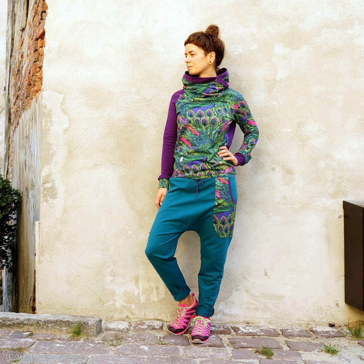 Bluza z kapturem Maja - Pawie Pióra