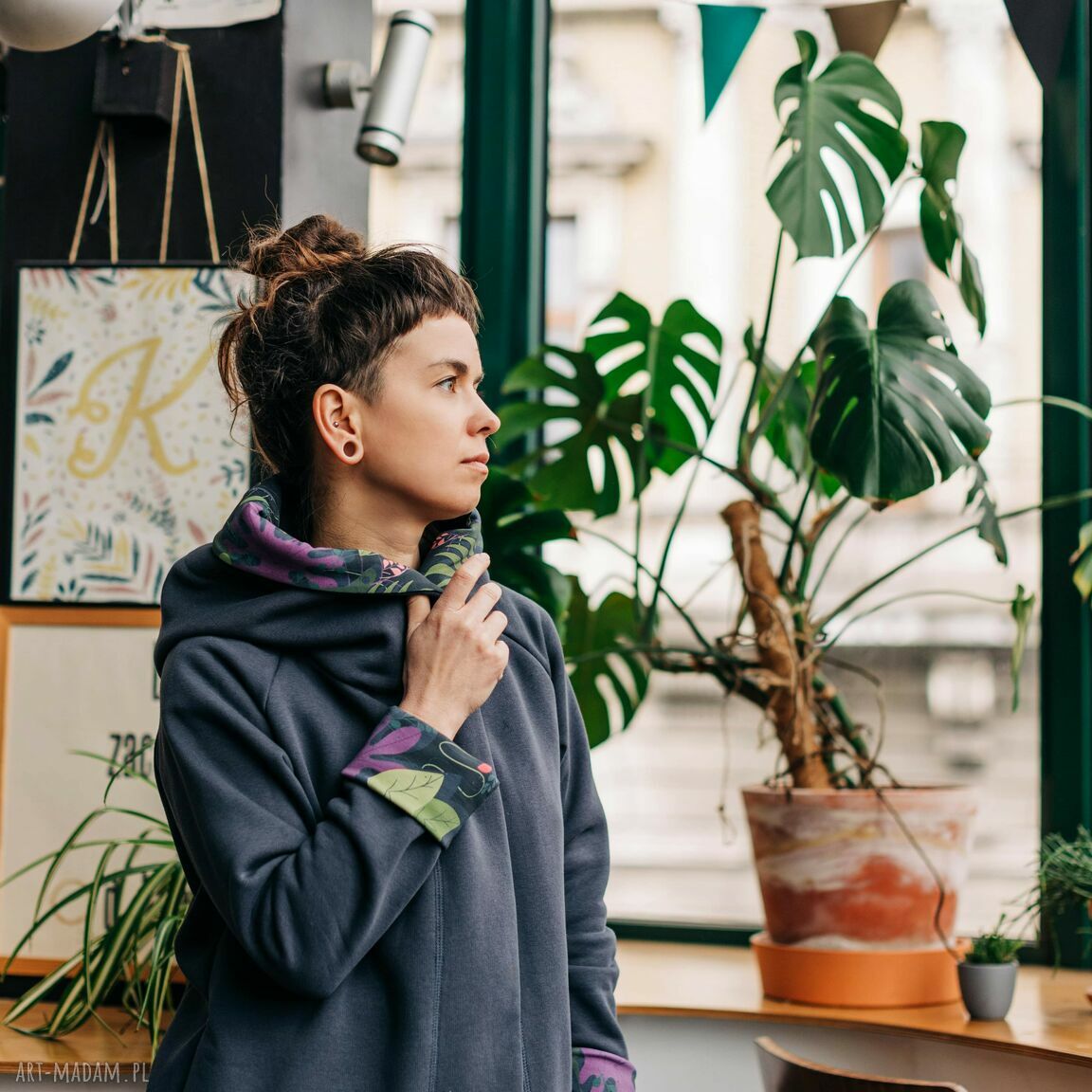 Bluza z kapturem Selwa Sombre - Selwa Sombre Mimi Monster (bawełniana dzianina)