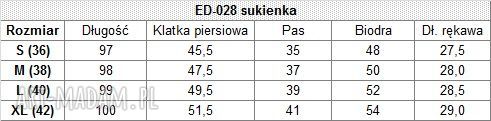 Sukienka z kwadratowym dekoltem Blanca malina 028 - Ella Dora