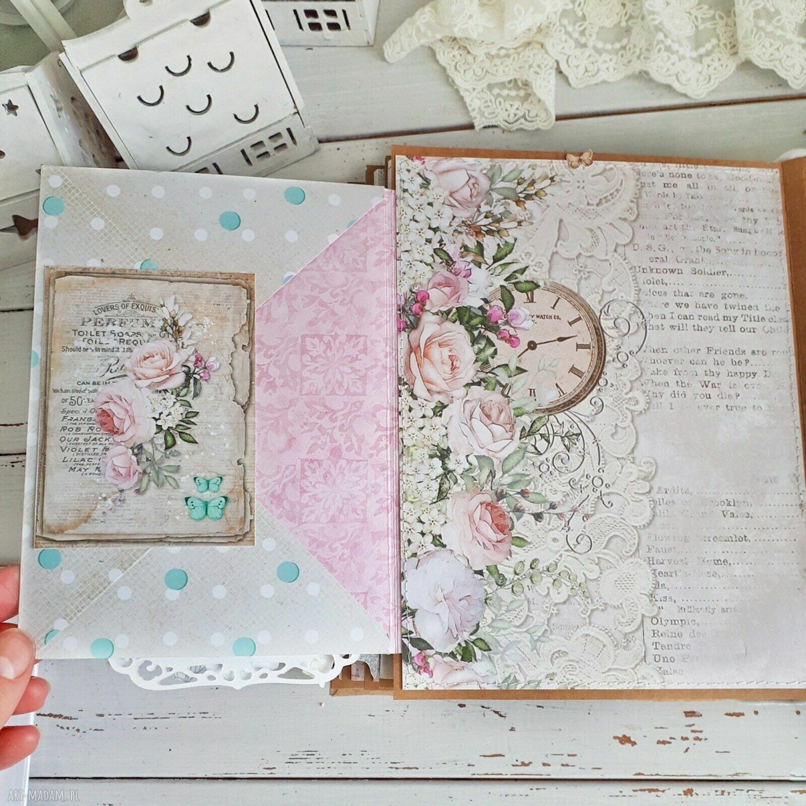 Album scrapbookingowy na zdjęcia - ręcznie robiona pamiątka
