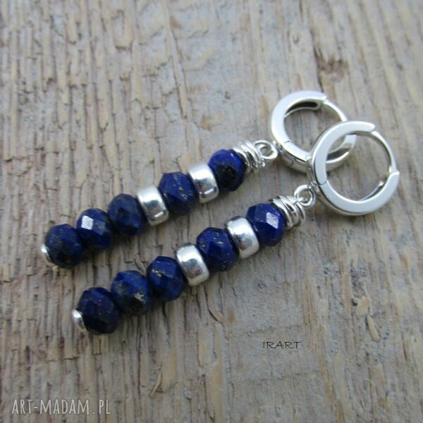 Kolczyki z lapis lazuli w srebrze 925 - niebieski kamień, który dodaje charakteru
