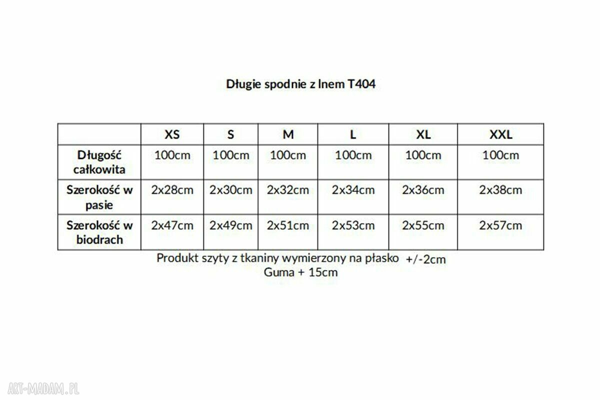 Spodnie z lnem T404 Grey Melange z gumką w pasie