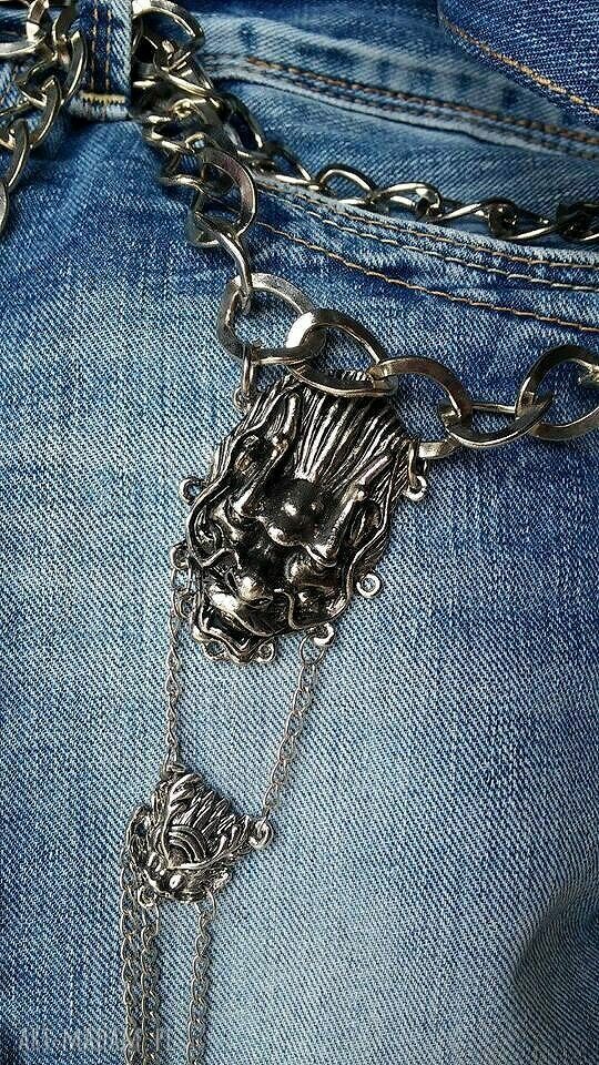 Torba z niebieskiego jeansu na ramię - recykling handmade