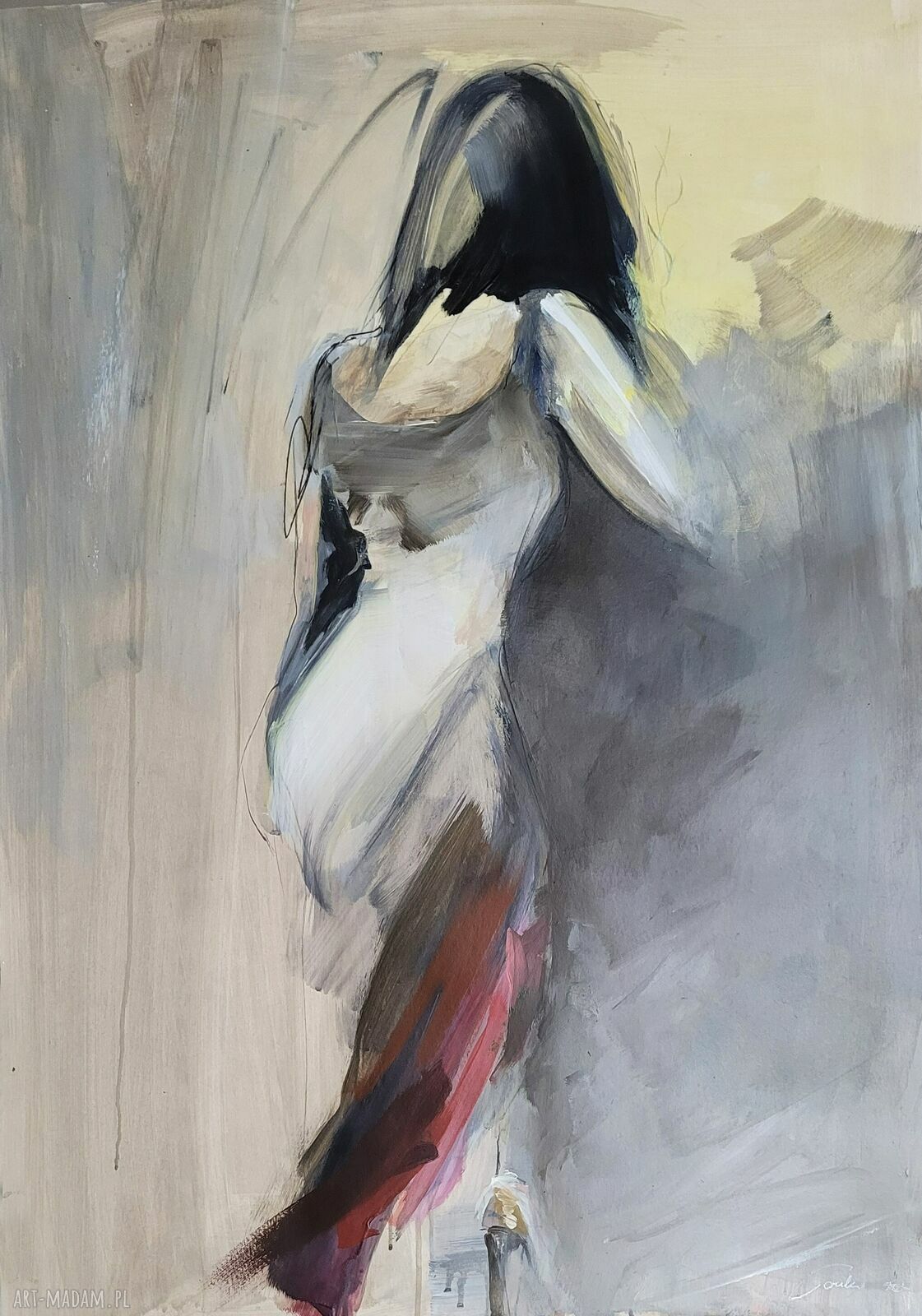Z Oberżyną - grafika kobieca 100x70 cm