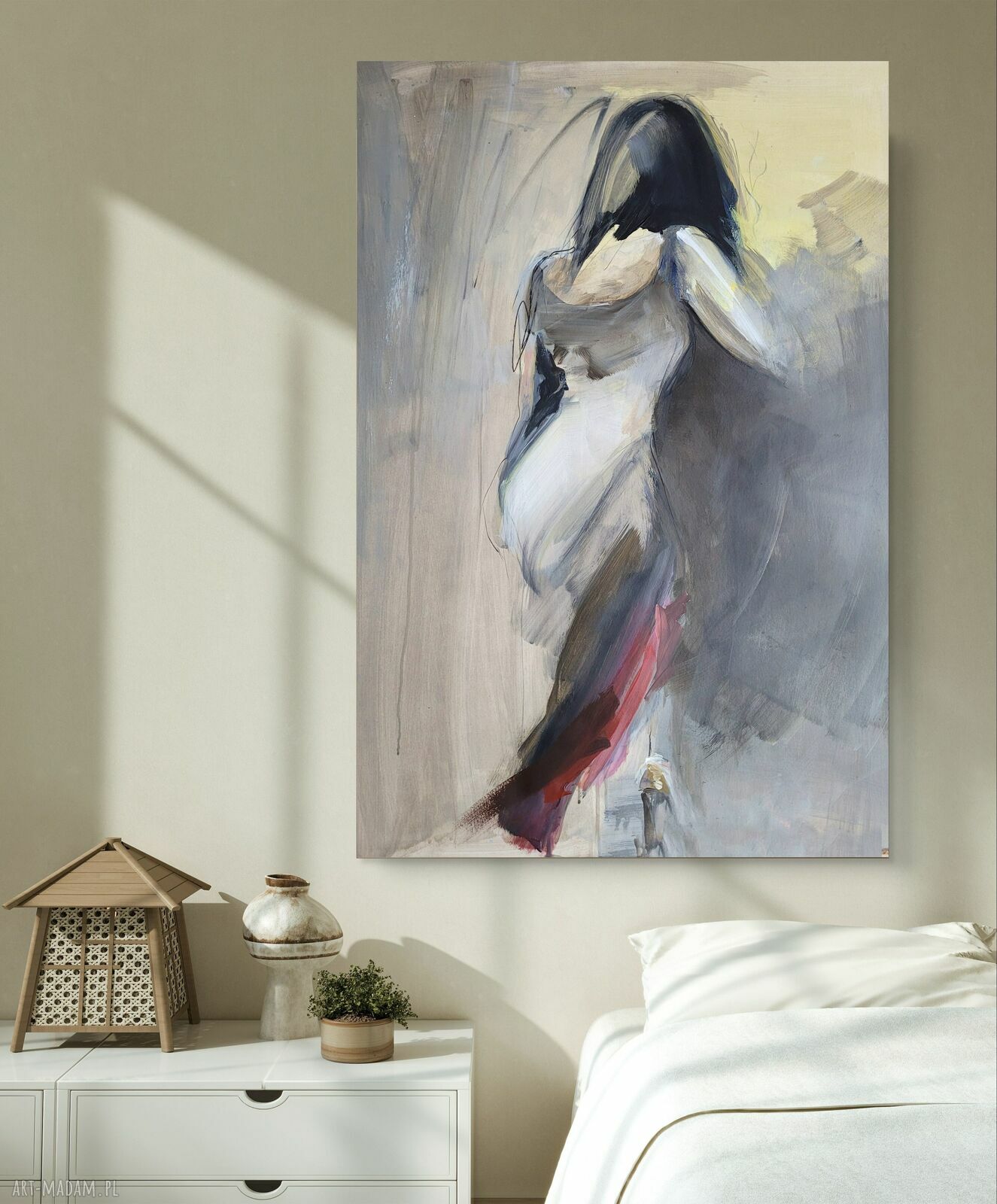 Z Oberżyną - grafika kobieca 100x70 cm