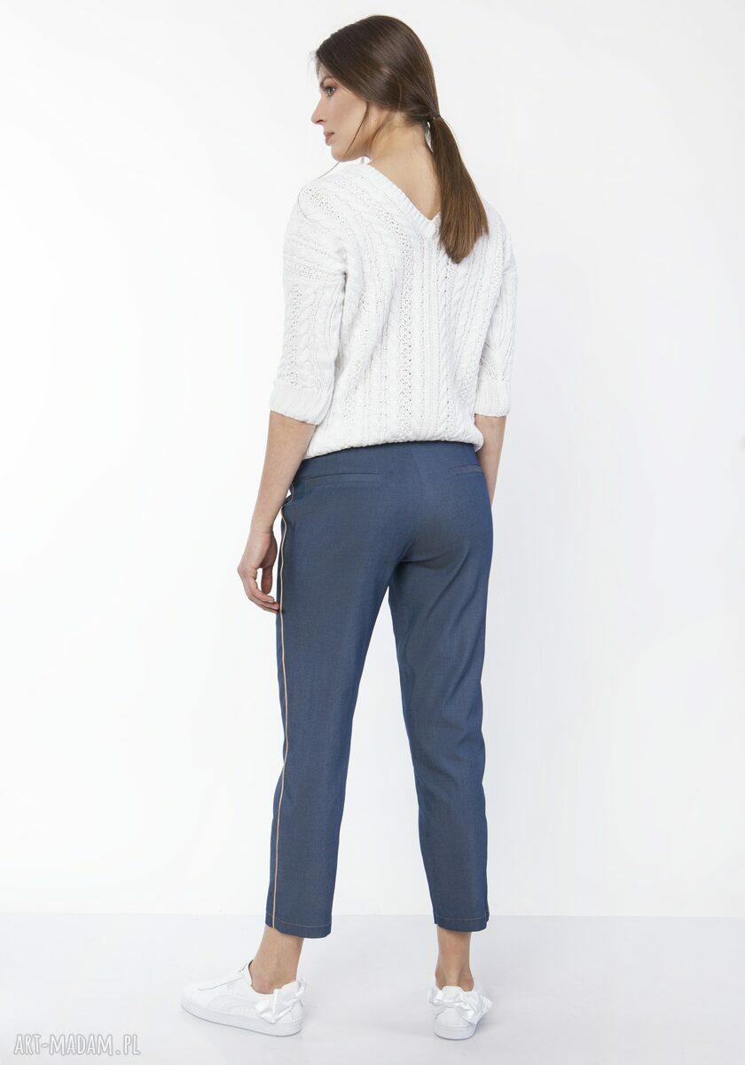 Spodnie z ozdobnymi lampasami, sd117 jeans