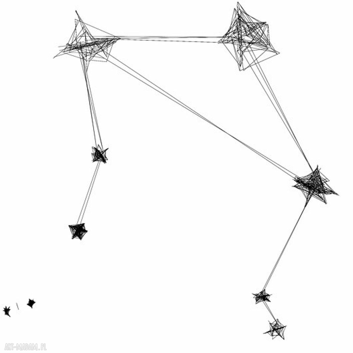 Grafika z ramą nr 160 - zodiak Waga (gotowa do powieszenia)