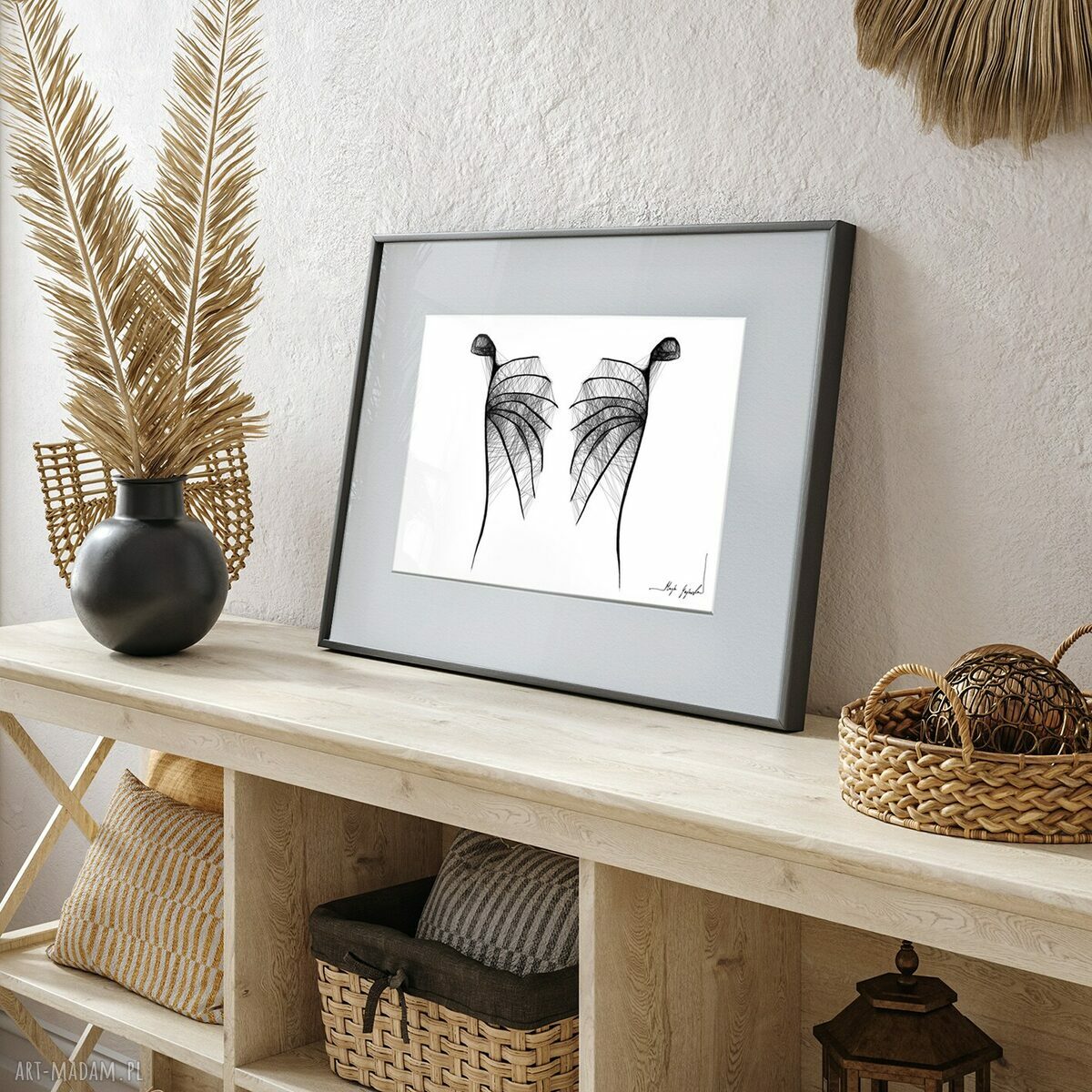 Grafika z ramą nr 70 - anioły na ślub