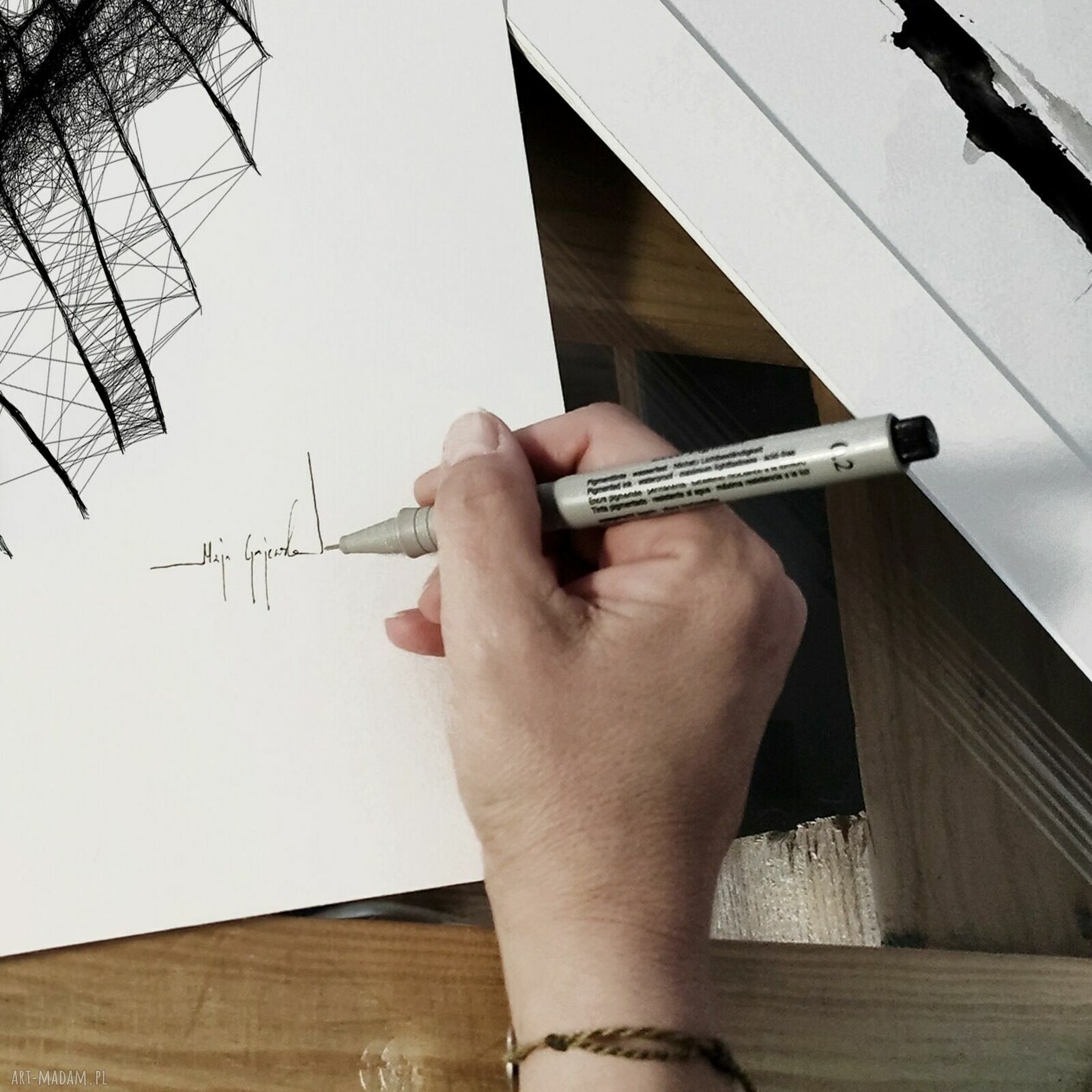 Grafika z ramą Kruk - nr 114