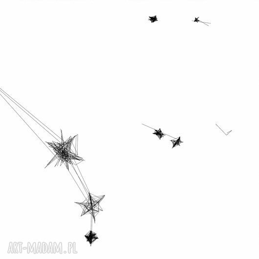 Grafika z ramą zodiak Baran - czarno-biała dekoracja gotowa do powieszenia
