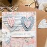 oryginalne scrapbooking kartki kartka walentynkowa z sercami, przestrzenna