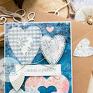 niepowtarzalne scrapbooking notesy kartka na walentynki z sercami, przestrzenna