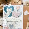 ręczne wykonanie scrapbooking kartki walentynki kartka z sercami, przestrzenna