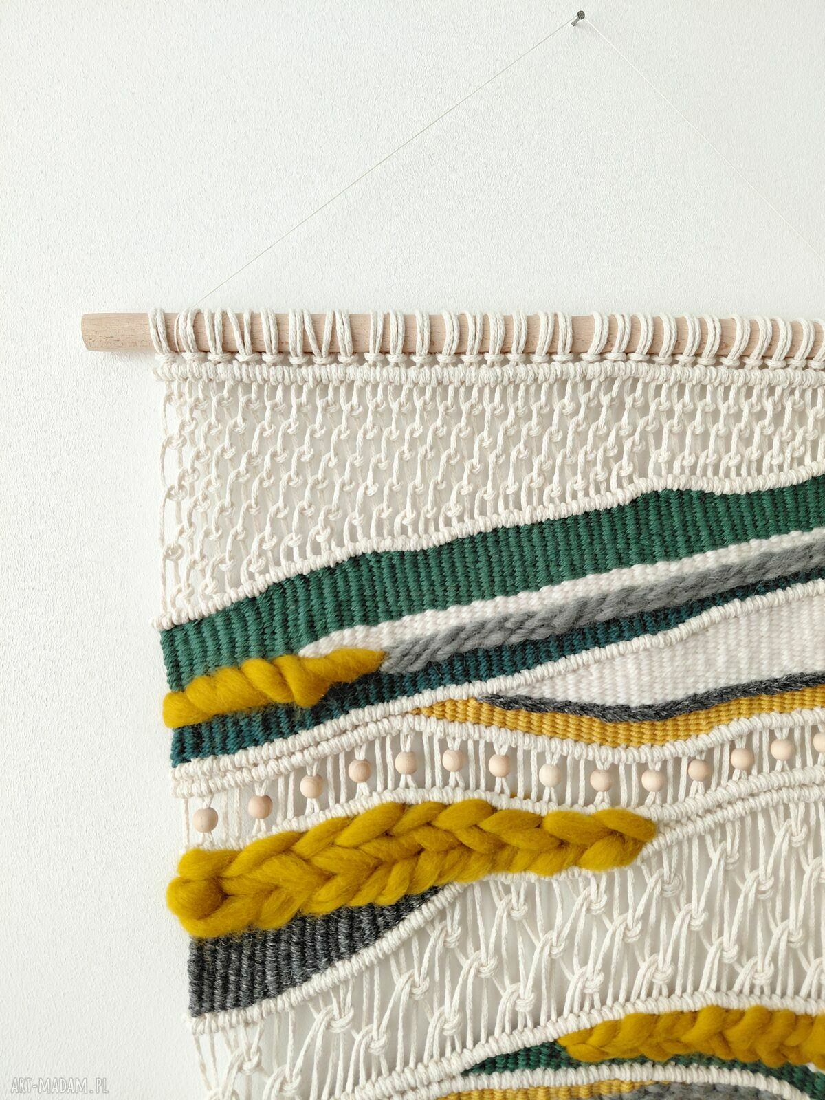 Makrama z wełną - boho dekoracja ścienna Macraweave