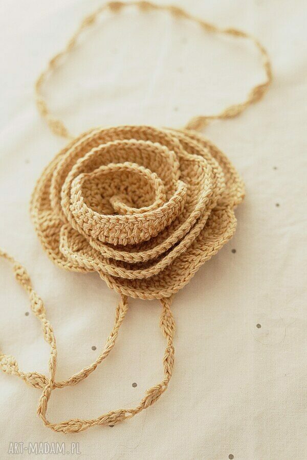 Choker z wiskozy - modny naszyjnik handmade Mon Du