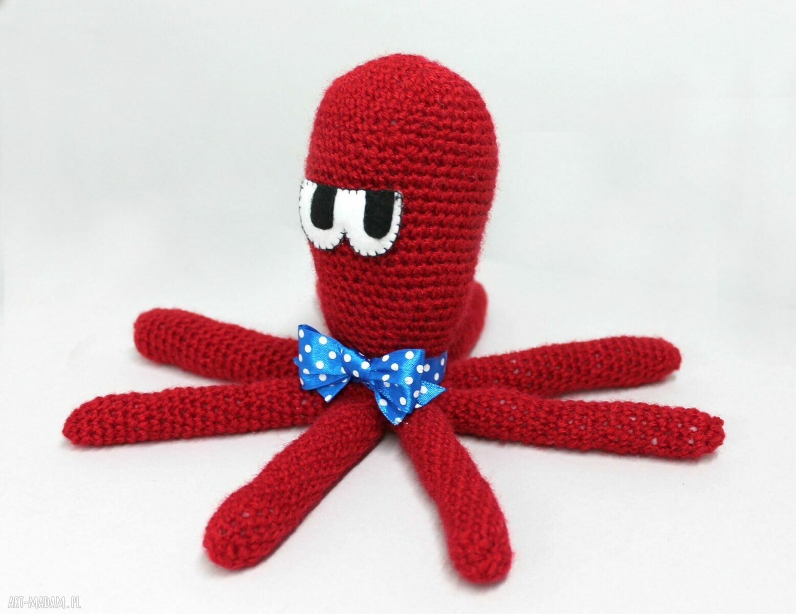 Ośmiornica z włóczki - szydełkowa maskotka handmade dla dziecka
