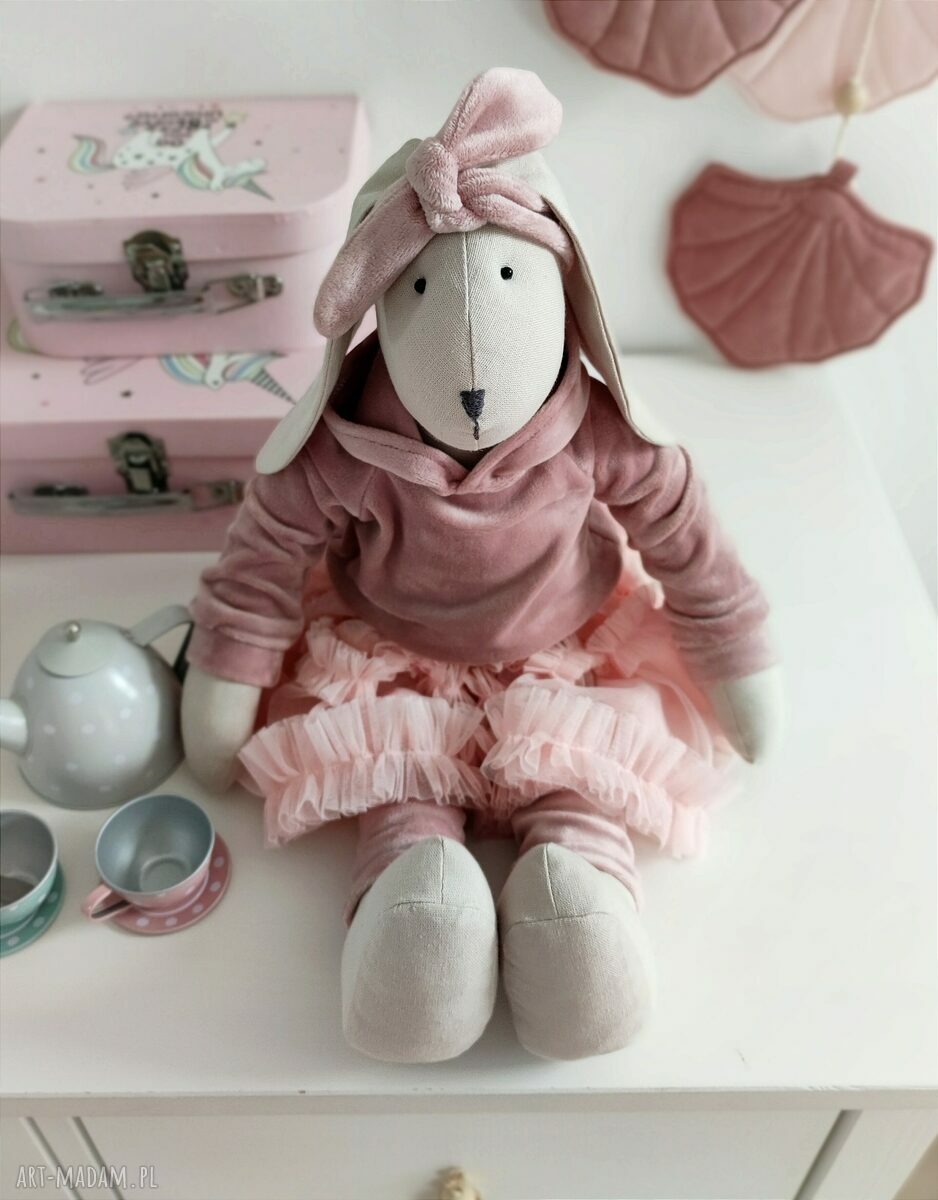 maskotki: Przytulanka królik handmade