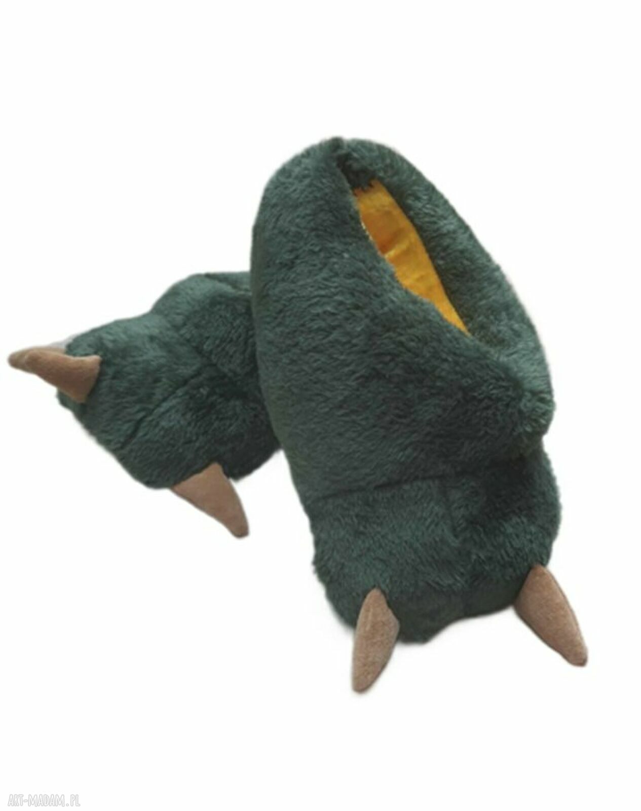 Kapcie ŁAPY DINOZAURA z wełny merynos - roz. 28/29 (18,5 cm)
