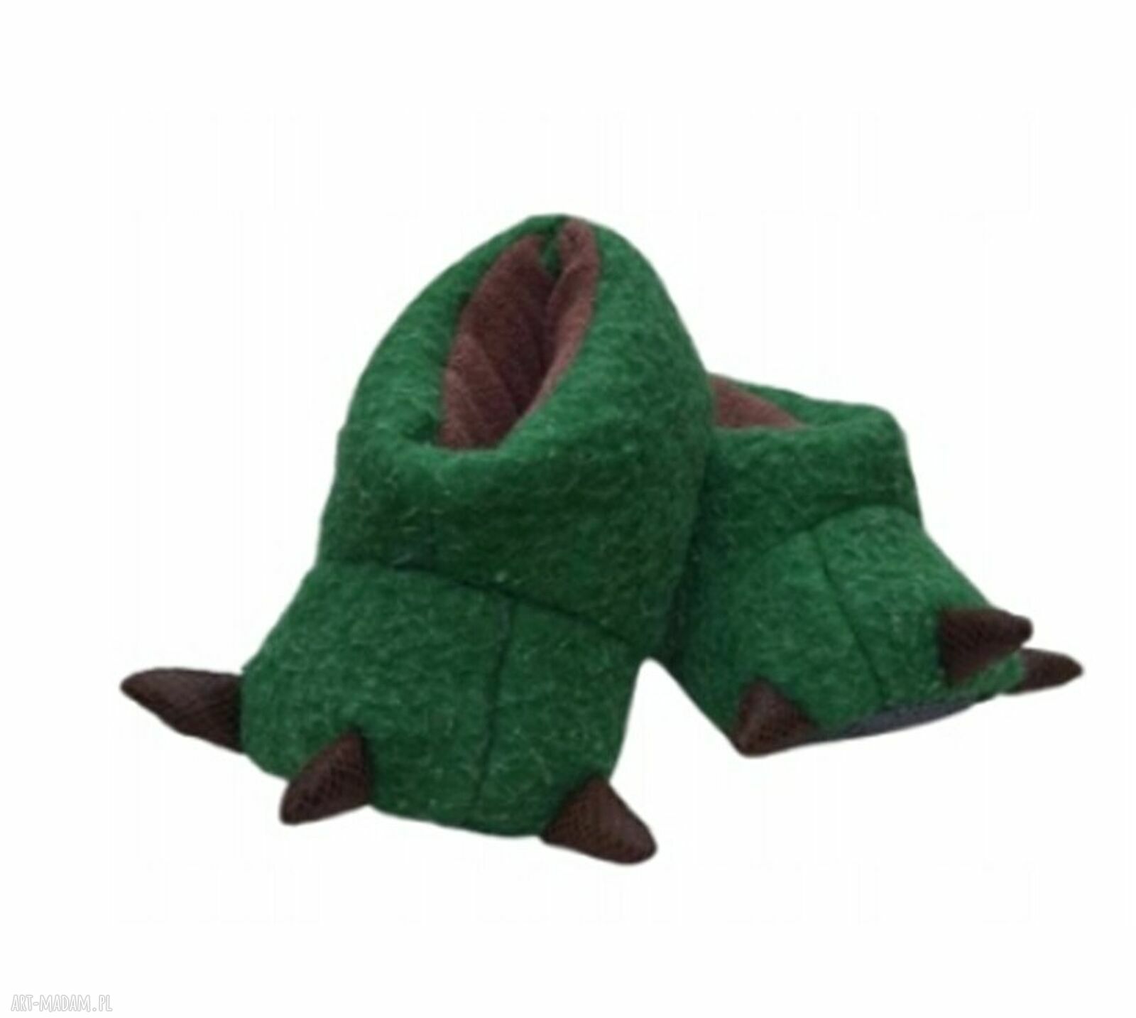 Kapcie dziecięce ŁAPY DINOZAURA - roz. 30/31 19 cm z wełny merynos