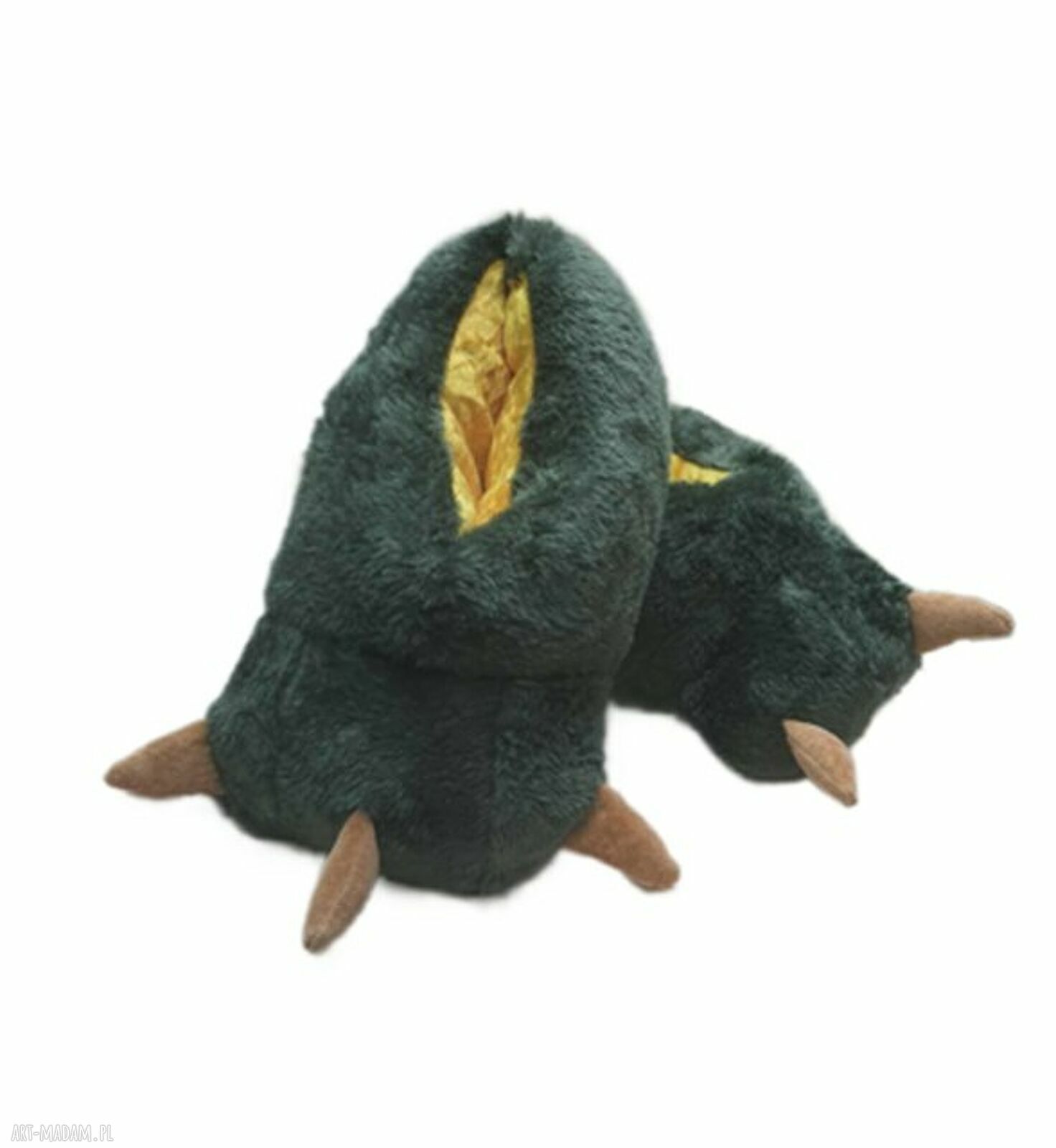 Zabawne kapcie łapy dinozaura - rozmiar 30/31 19,5 cm - wełna merynos