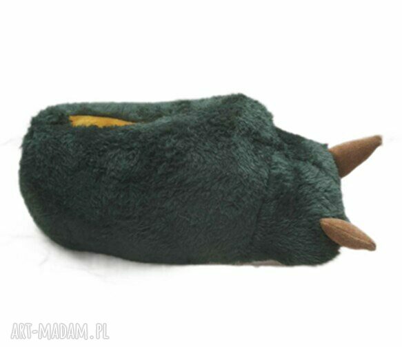 Zabawne kapcie - Łapy dinozaura - rozmiar 33/34 (21 cm) - wełna merynos