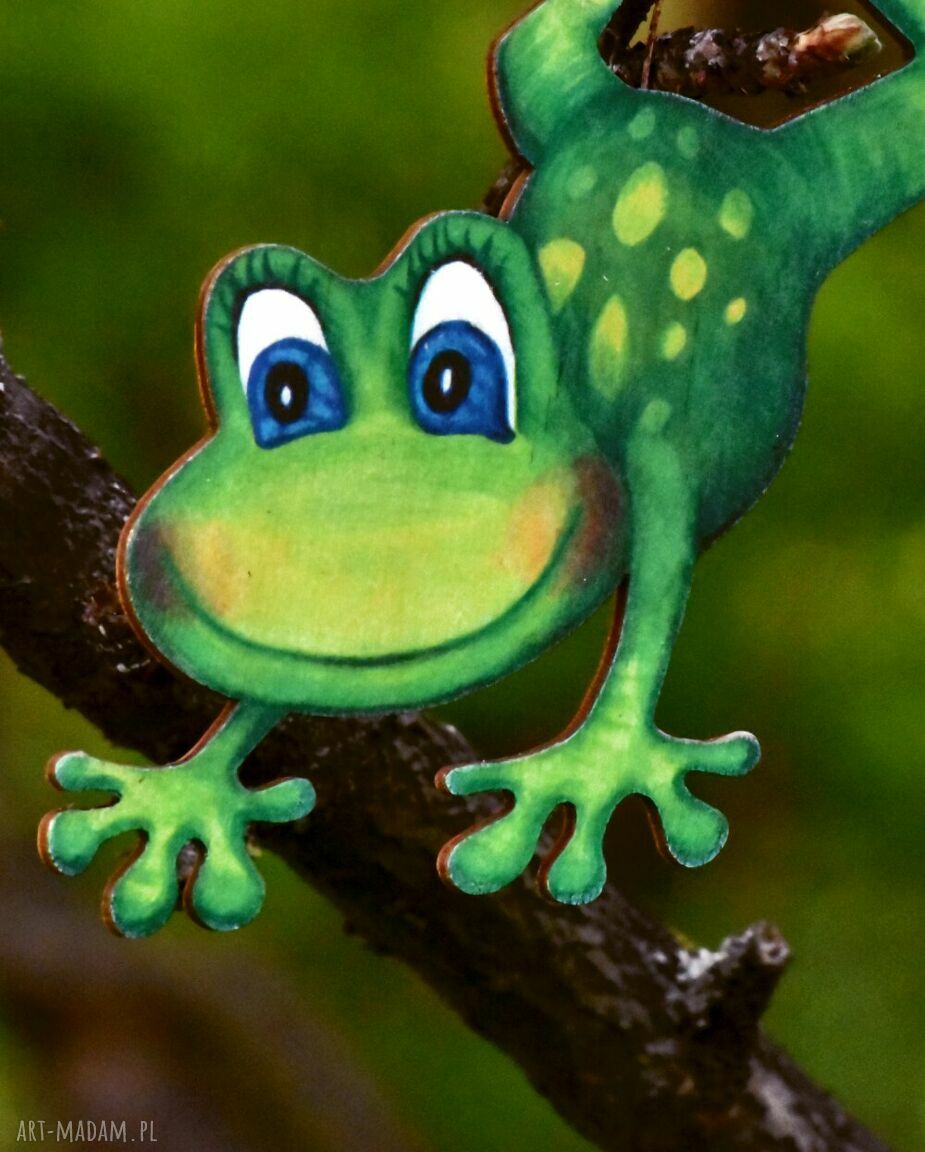 Żabka - magnes na lodówkę ze sklejki (handmade)