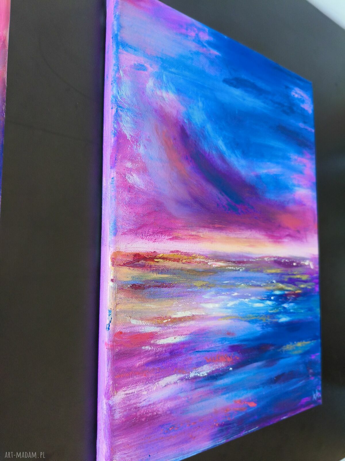 Dyptyk 'Zachód słońca' - zestaw 2 obrazów olejnych 35x50