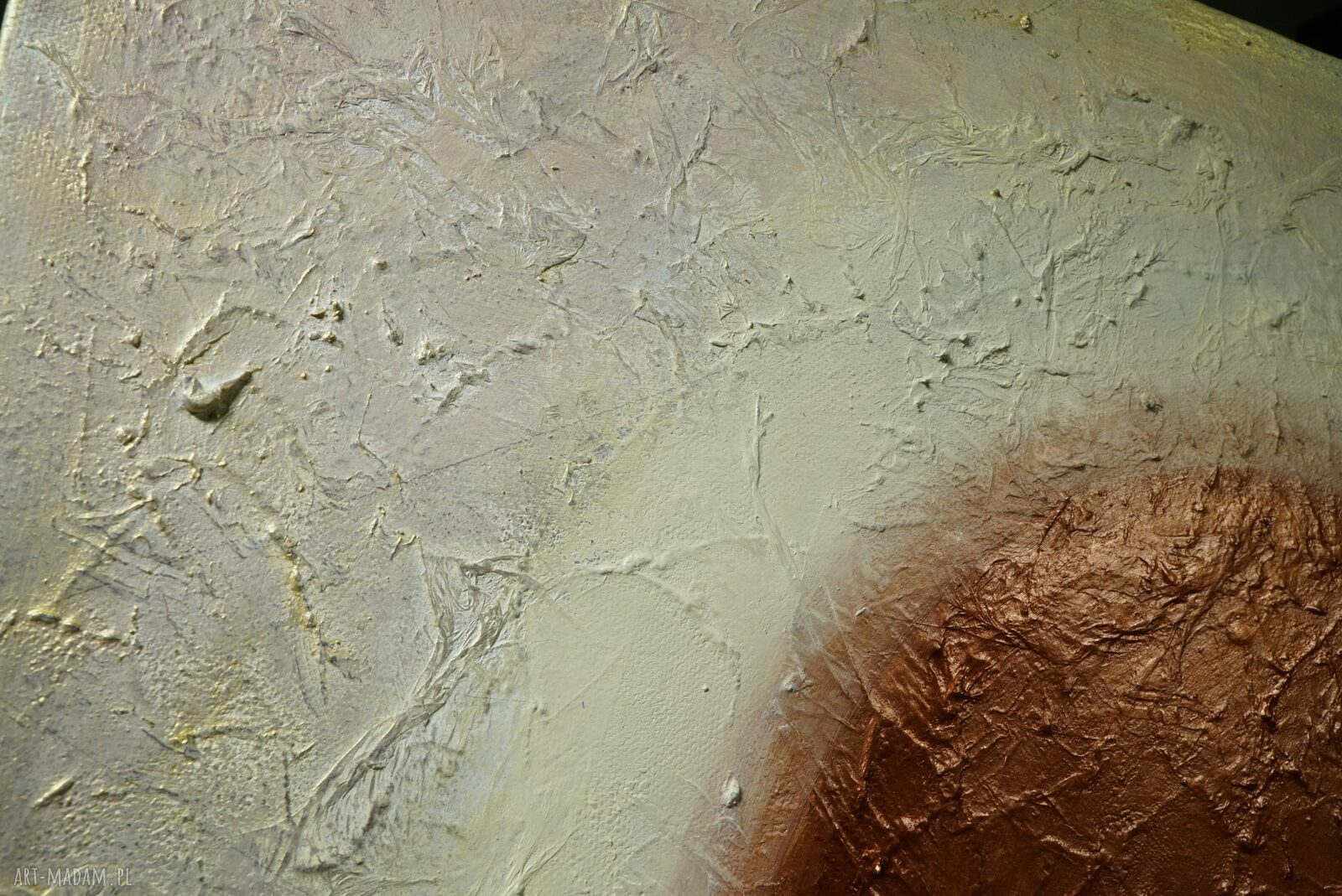 Zachód - abstrakcyjny obraz 3D w niebiesko-złotej palecie (60 x 60 cm)
