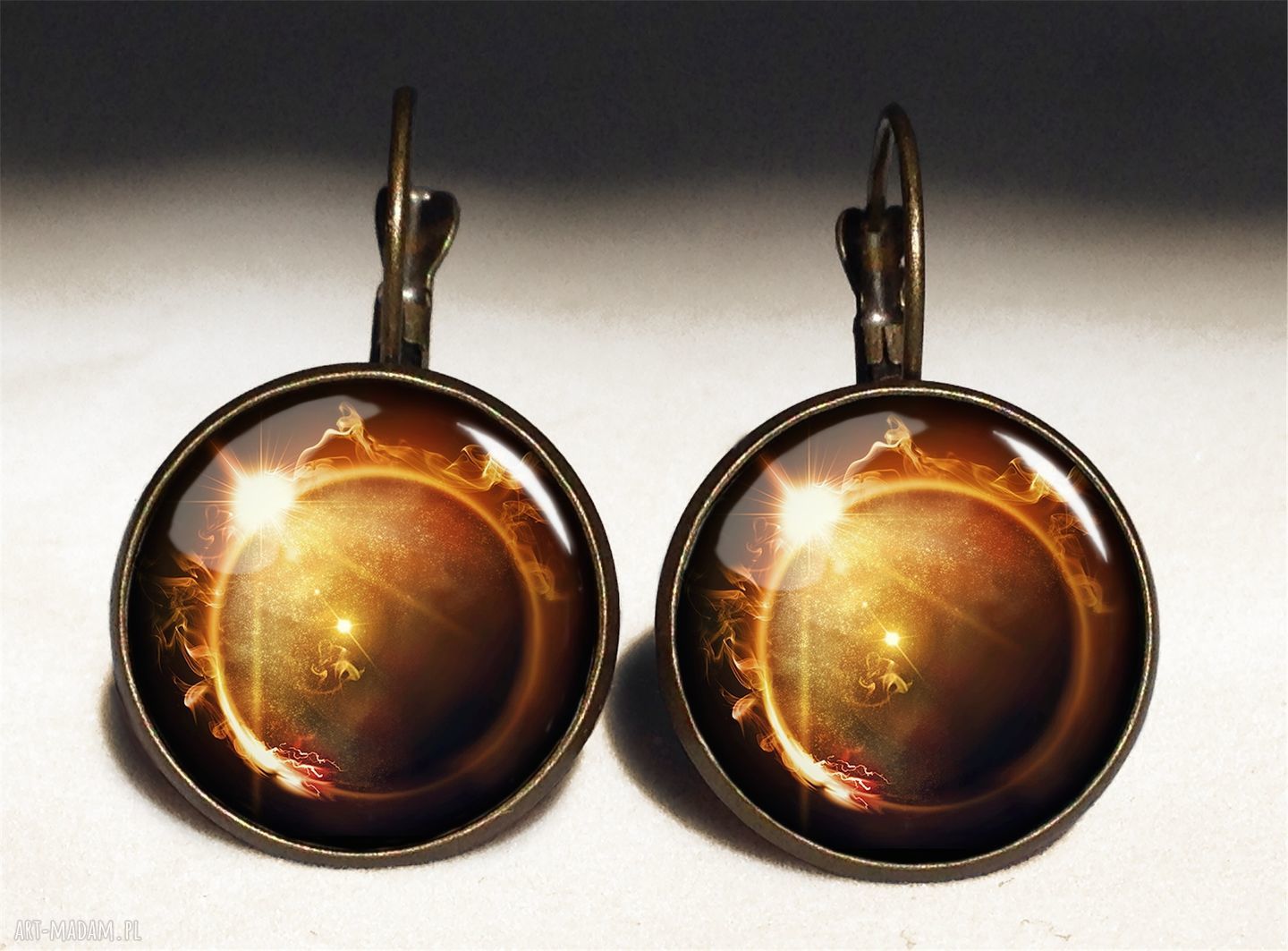 naszyjniki: Zaćmienie Słońca Medalion z łańcuszkiem Ręczne wykonanie