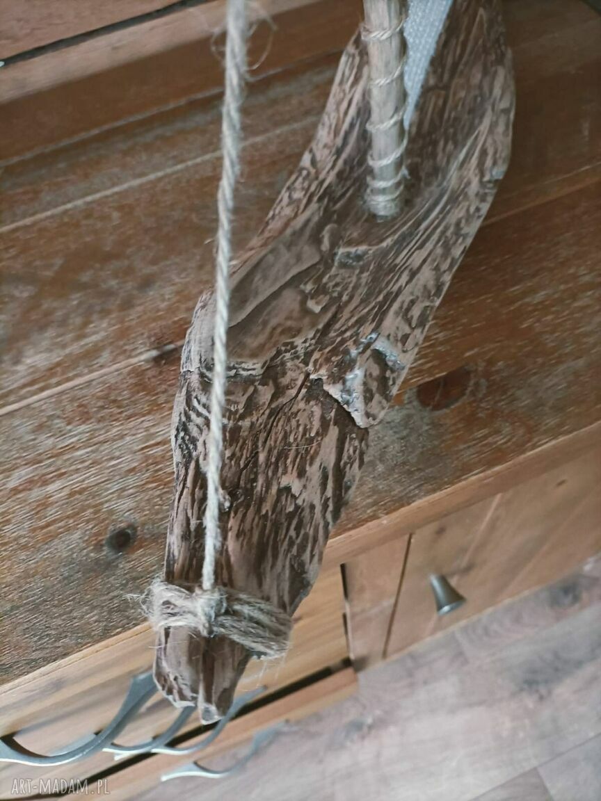 Żaglowiec drewniany z drewna z morza - morska dekoracja handmade