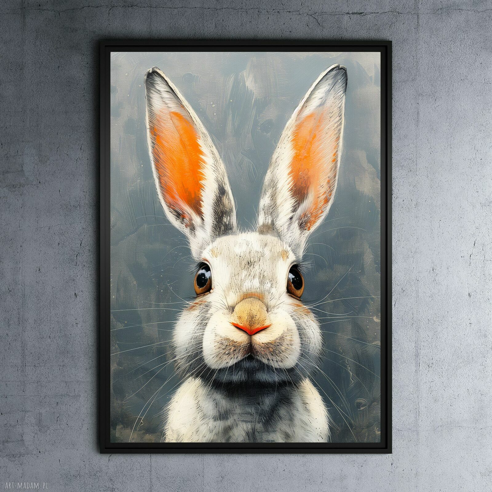 Plakat A3 z zającem - grafika Justyny Jaszke