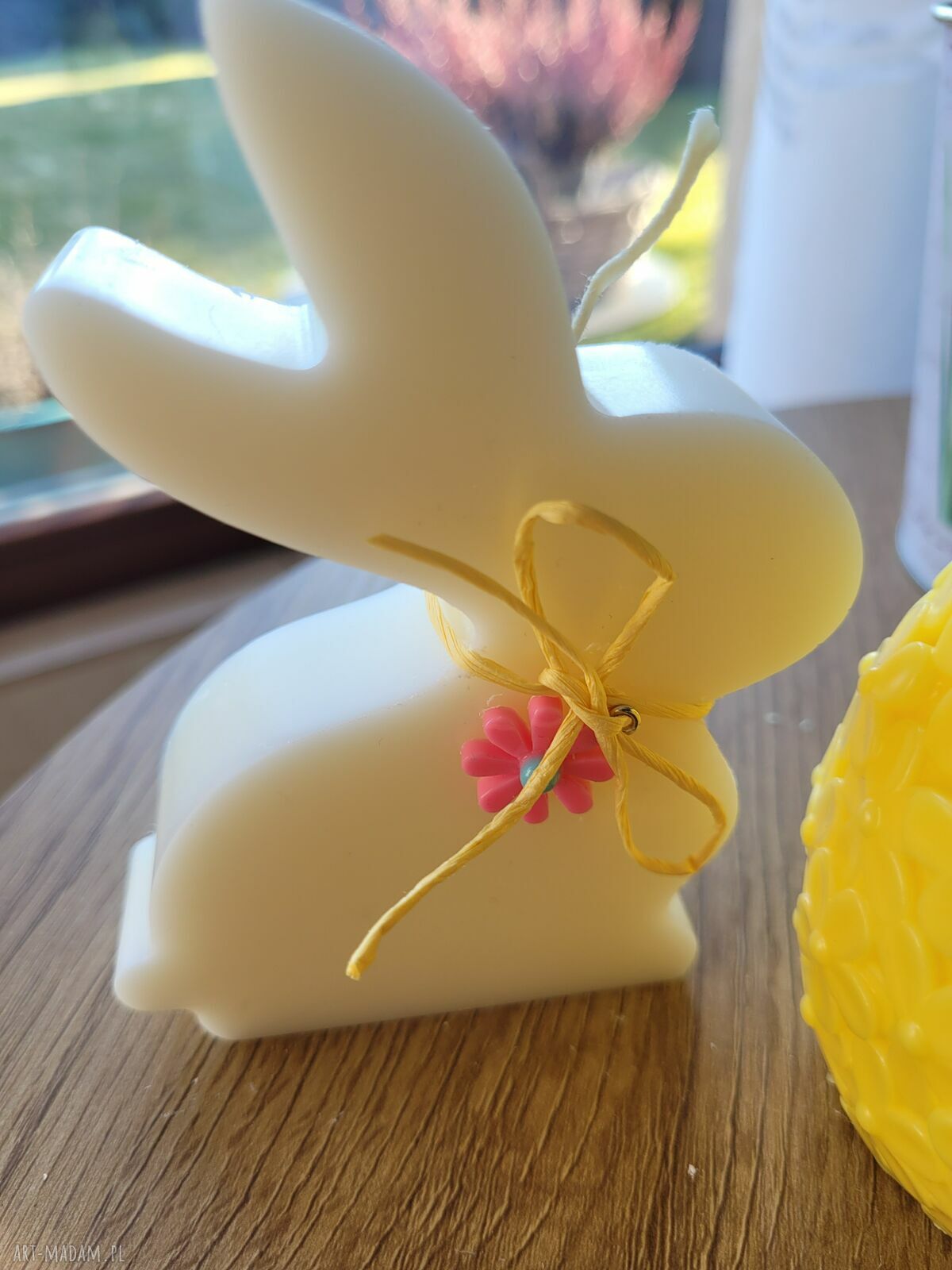 Zajączek i duże jajo - zestaw świec sojowych handmade