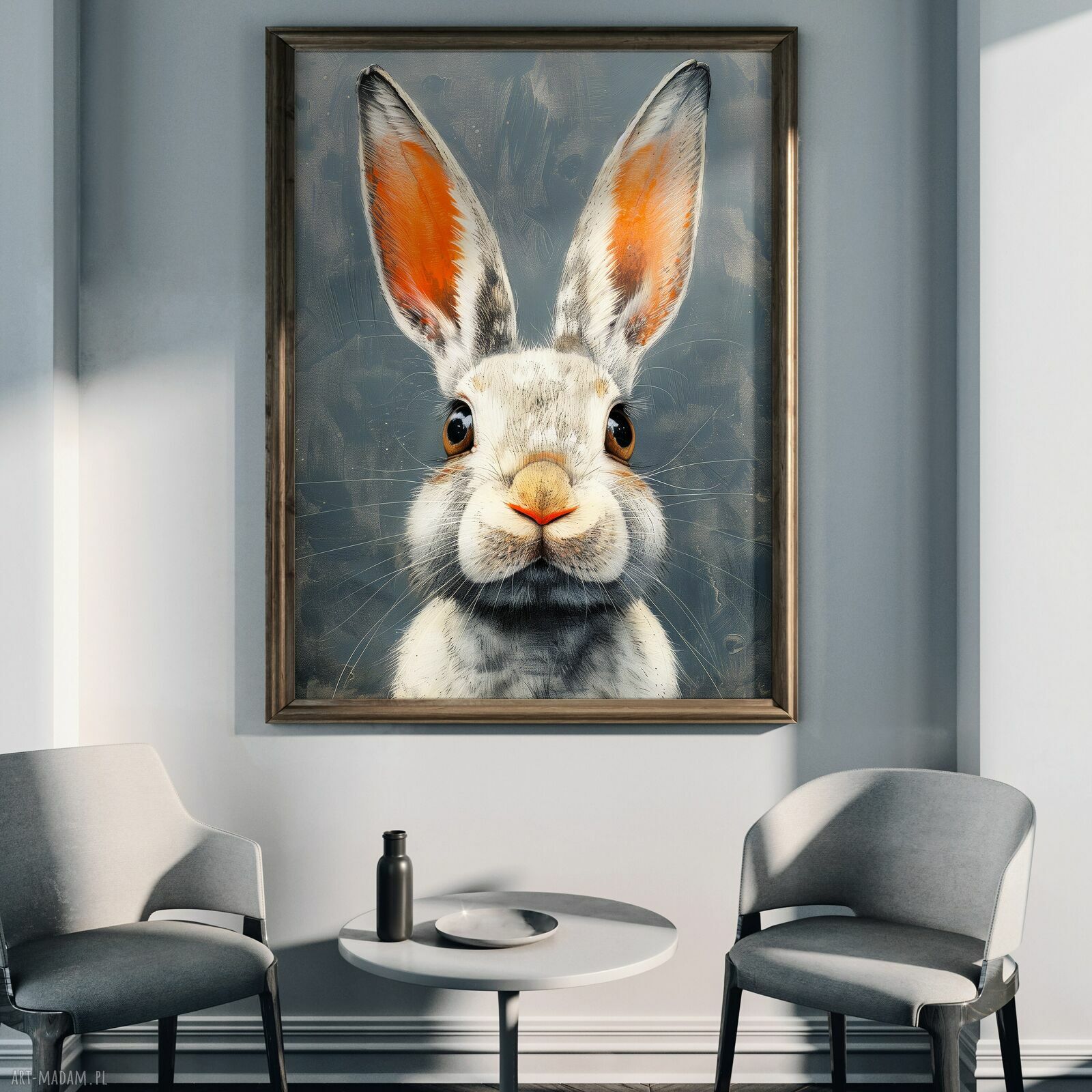 Plakat A3 z zającem - grafika Justyny Jaszke